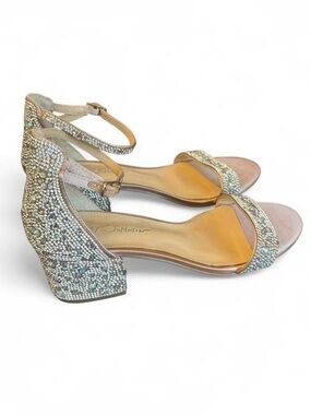 Betsey Johnson SB-Mari Rhinestone Block Heel Sandals women’s 9